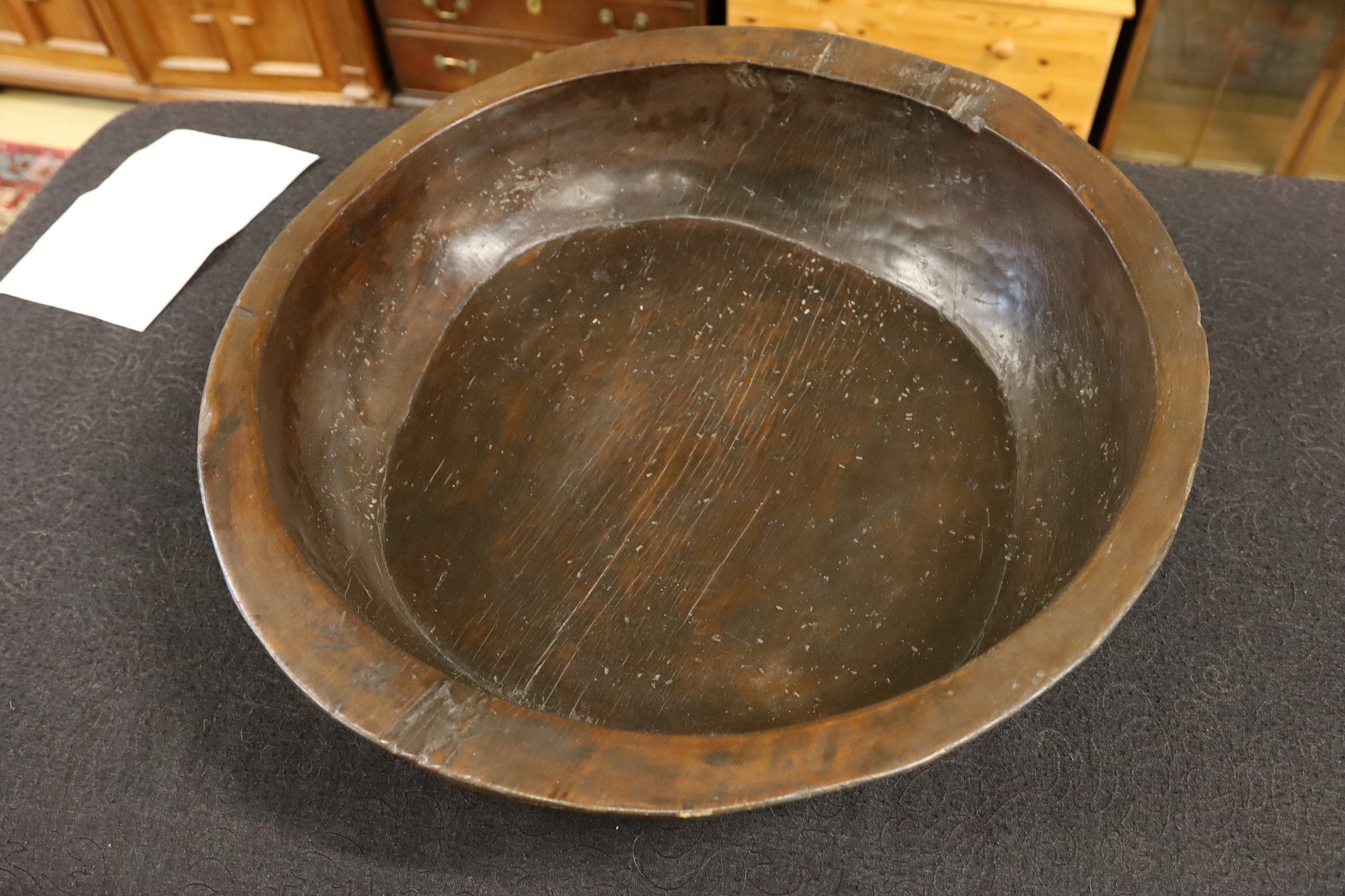 A large Korean wood mazer, diameter 77cm